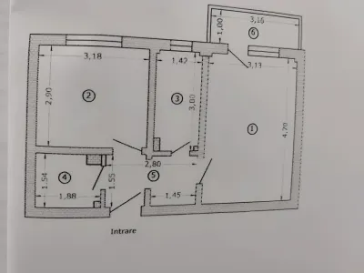 Schiță plan apartament vanzare cumparare Sector 6 București